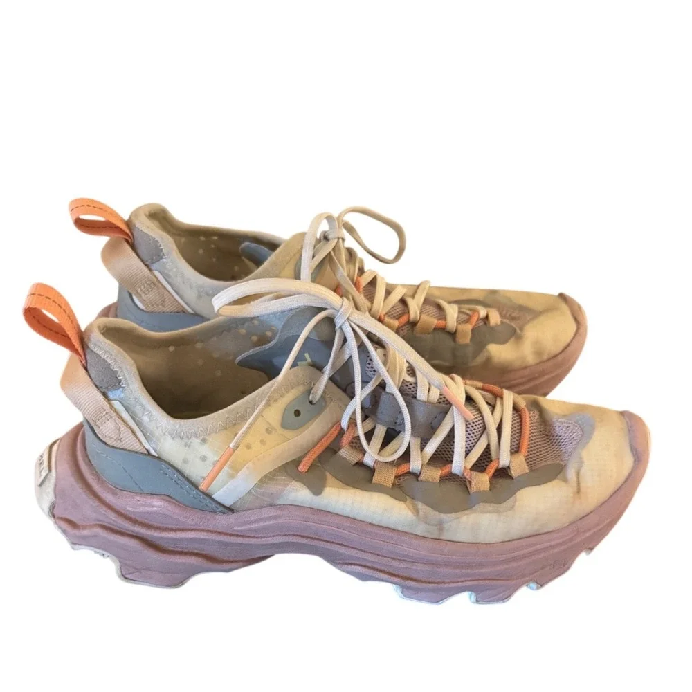 Sorel Kinetic Breakthru Tech Lace Sneakers Womens 7 Pink Chalk NL4691 Platform